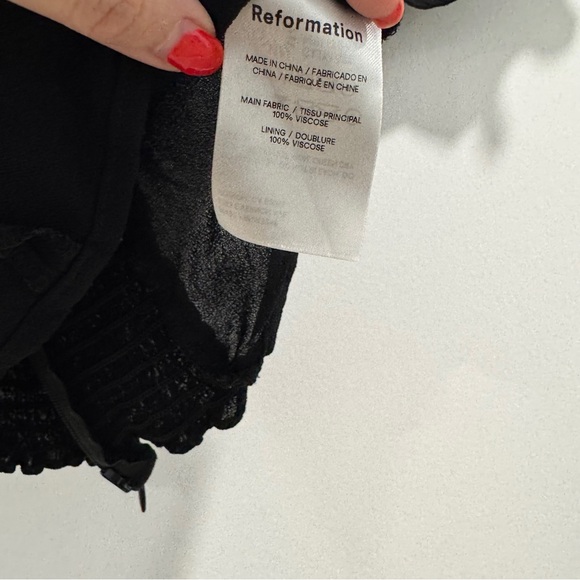 Reformation Delevan Top - Black - Size 4 - Picture 4 of 5
